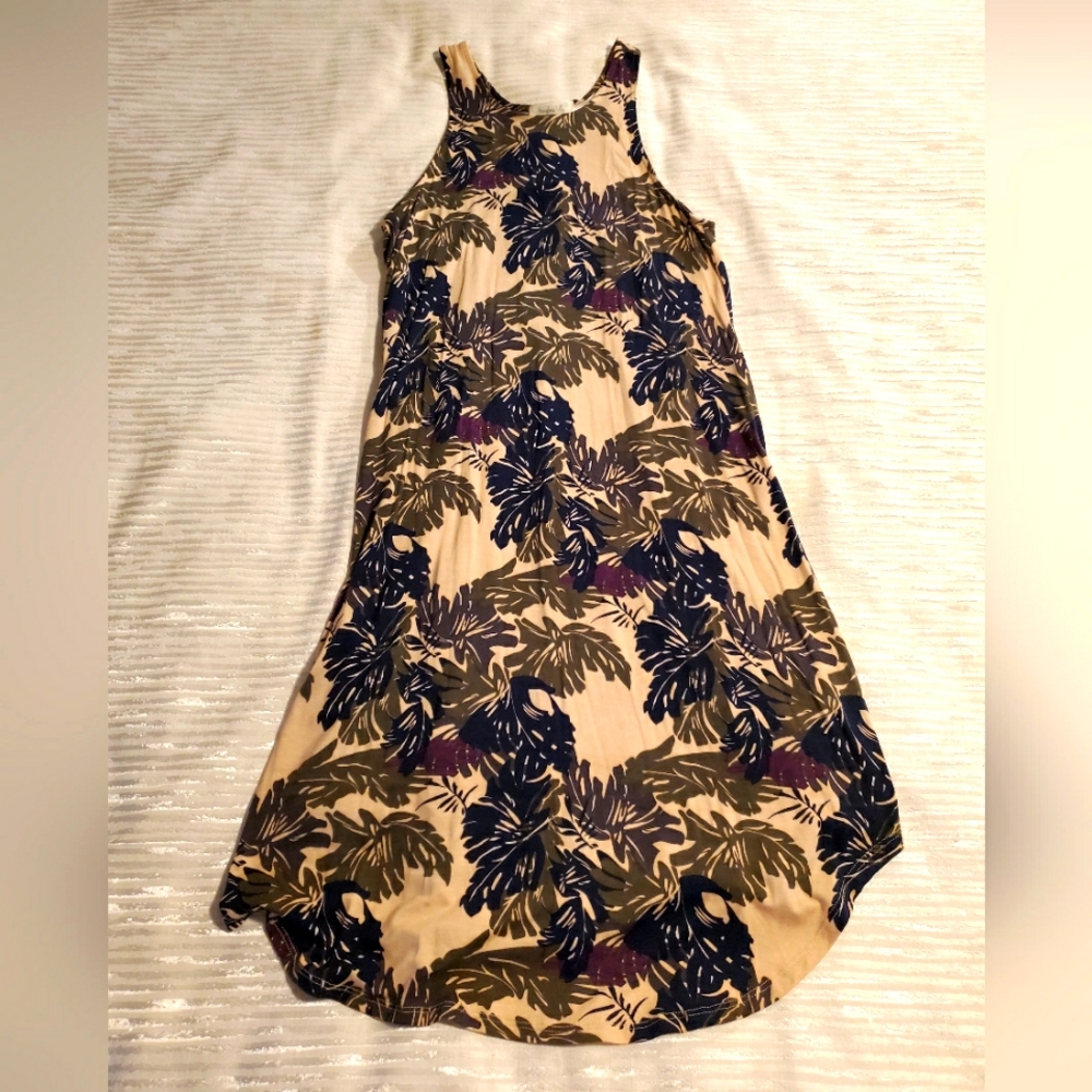 NWT Houglass Lilly Tropical Racer Back Swing Tank Dress